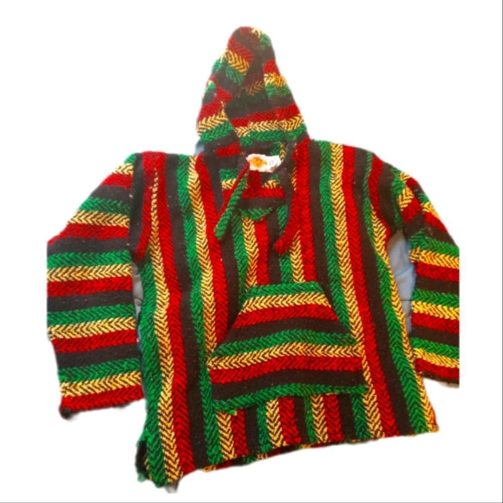 Earth Ragz Rasta Baja Hoodie Size Small